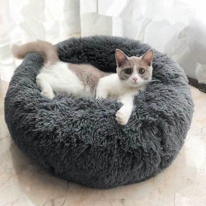 Calming Cat Bed with Raised Rim for Security – Ultra-Soft Plush Pet Bed for Anxiety Relief and Comfortable Sleep 9