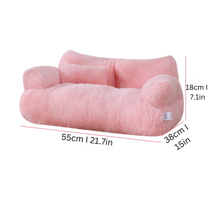 Calming Dog Sofa Bed for Small to Medium Pets – Soft Sponge Fill, Machine-Washable, Available in Beige, Coffee, Pink 2