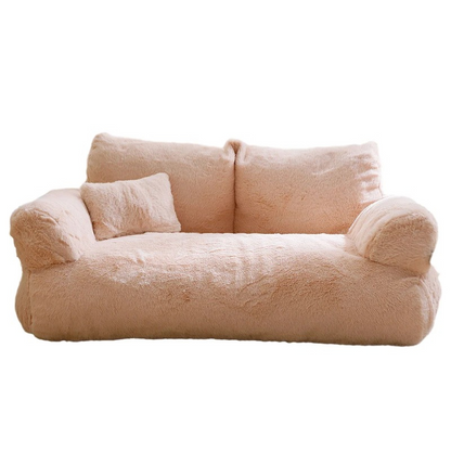 Calming Dog Sofa Bed for Small to Medium Pets – Soft Sponge Fill, Machine-Washable, Available in Beige, Coffee, Pink 4