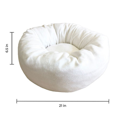 Comfortable Donut Cat Bed with Organic Bamboo Cover and Removable Zipper – Extra-High Borders for Ultimate Relaxation 5