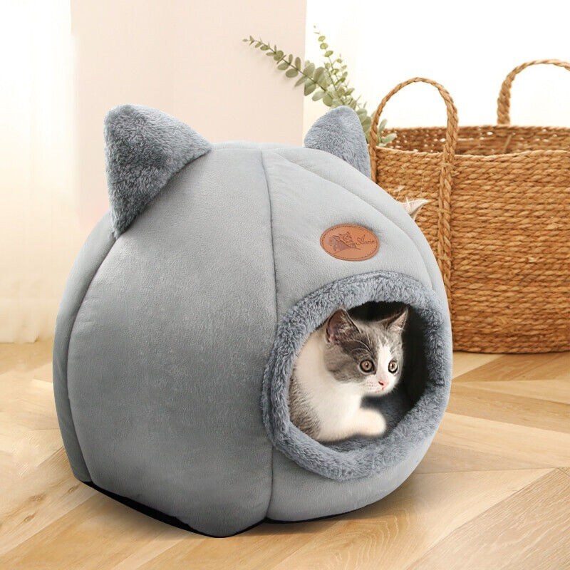 Cozy Plush Cat Bed and Small Dog House – Deep Sleep Mat Basket for Ultimate Comfort, 36x36cm 0