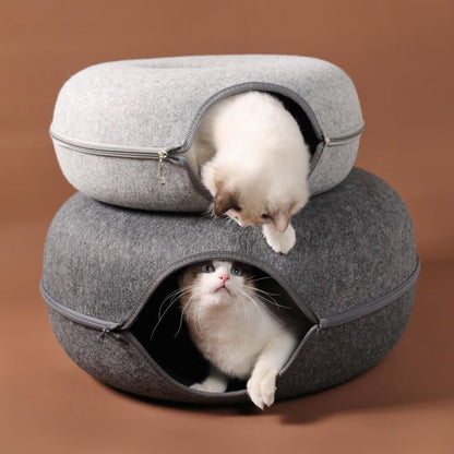Handmade Felt Cat Cave Bed – Cozy Merino Wool Cat Bed, Eco-Friendly, Medium and Large Sizes Available 1