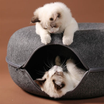 Handmade Felt Cat Cave Bed – Cozy Merino Wool Cat Bed, Eco-Friendly, Medium and Large Sizes Available 2