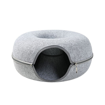 Handmade Felt Cat Cave Bed – Cozy Merino Wool Cat Bed, Eco-Friendly, Medium and Large Sizes Available 3